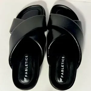 Fabletics | Shoes | Fabletics Flip Flops Sandals Size 9  Fabletics Black Slide Sandals with original box. main image 1